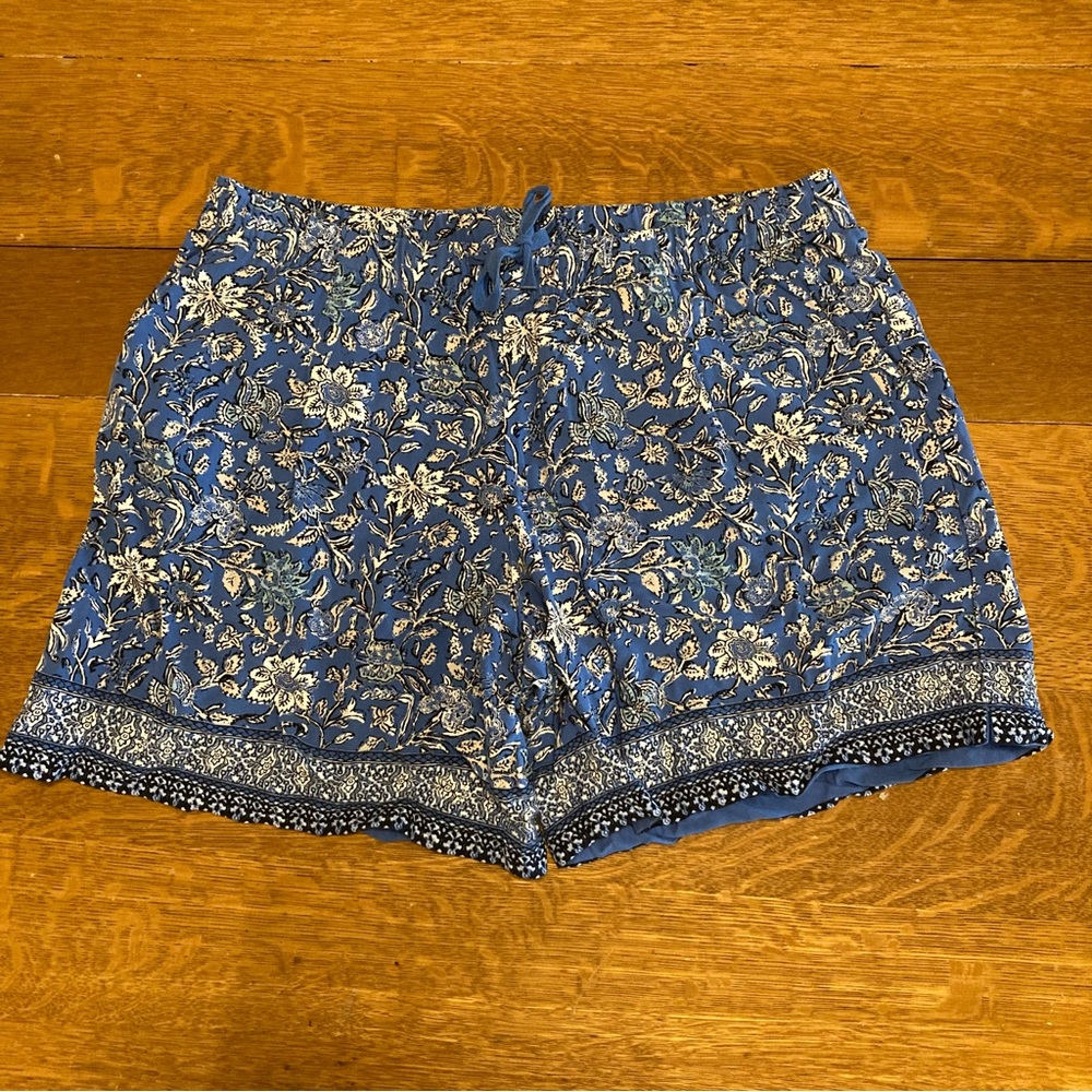 J. Jill Floral Casual Drawstring Shorts M - Picture 5 of 9